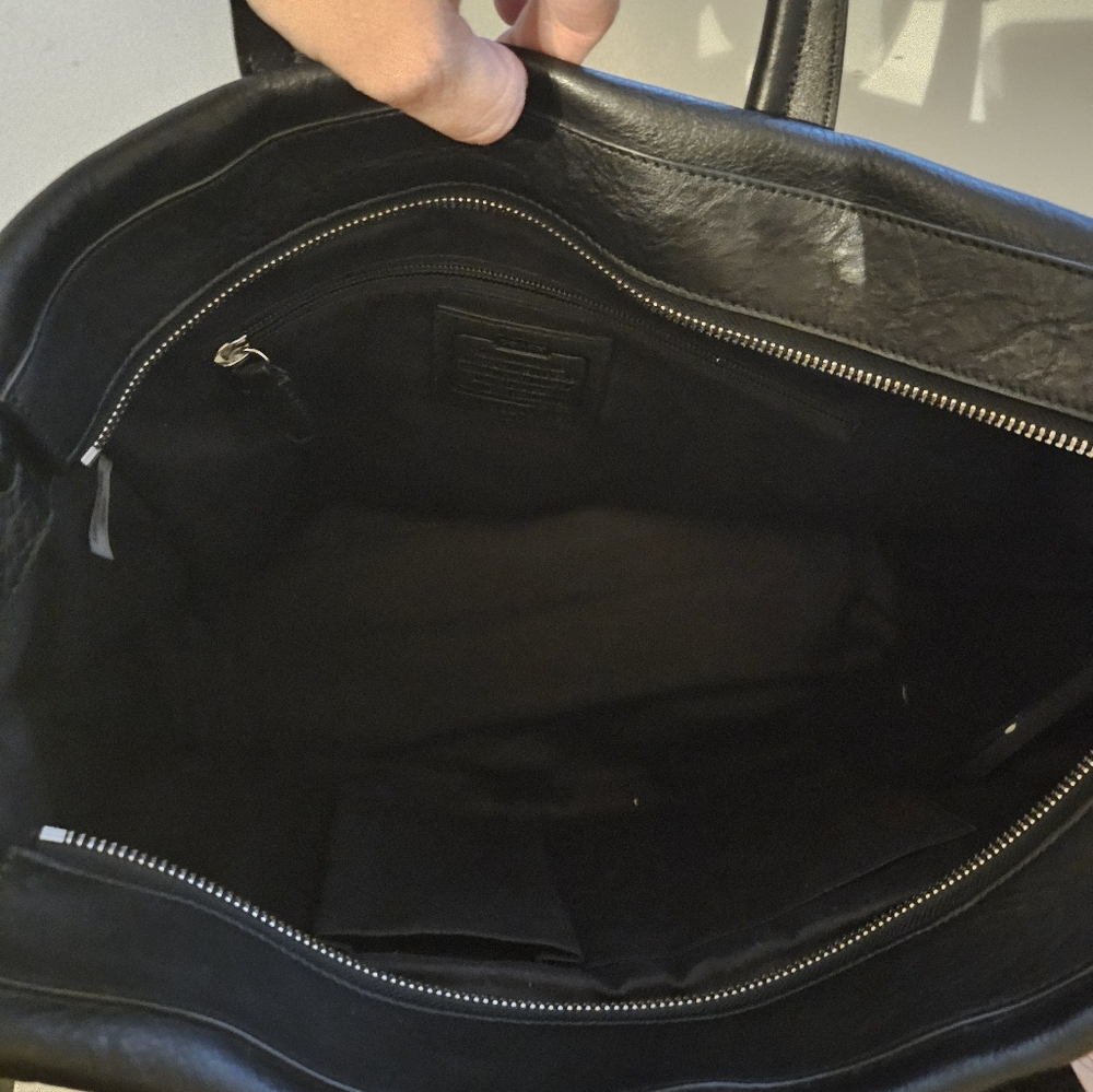 Coach Black Leather Satchel - Picture 3 of 12